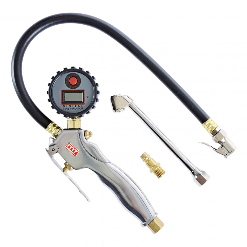 MIGHTY SEVEN Пистолет для подкачки шин 11 бар, с цифровым манометром / SB-304A02