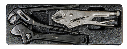 Набор инструмента шарнирно-губцевого 3 предмета, в ложементе 137х390 мм