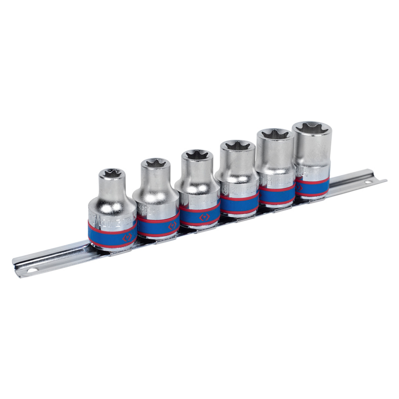 KINGTONY Набор торцевых головок 1/2", TORX Е-стандарт, Е10-Е20, 6 предметов  4106PR