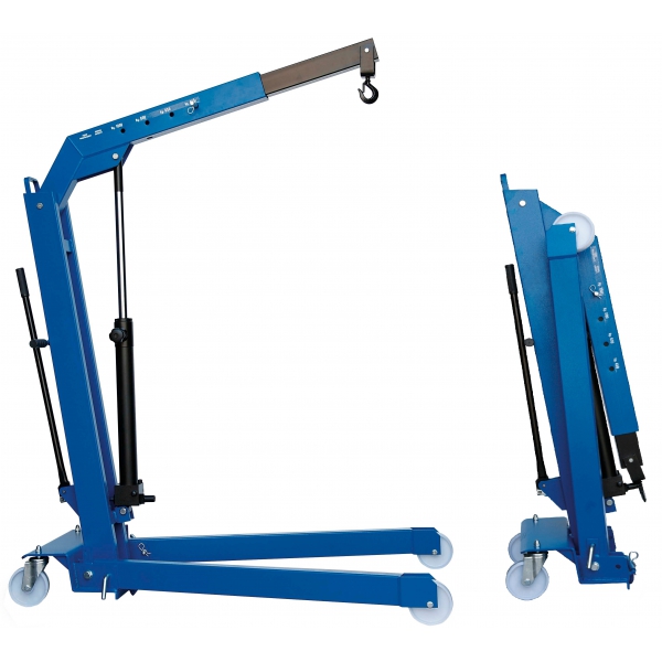 Кран гаражный  г/п 0,5 т, складной, двухтактный насос W107 (OMA 589)