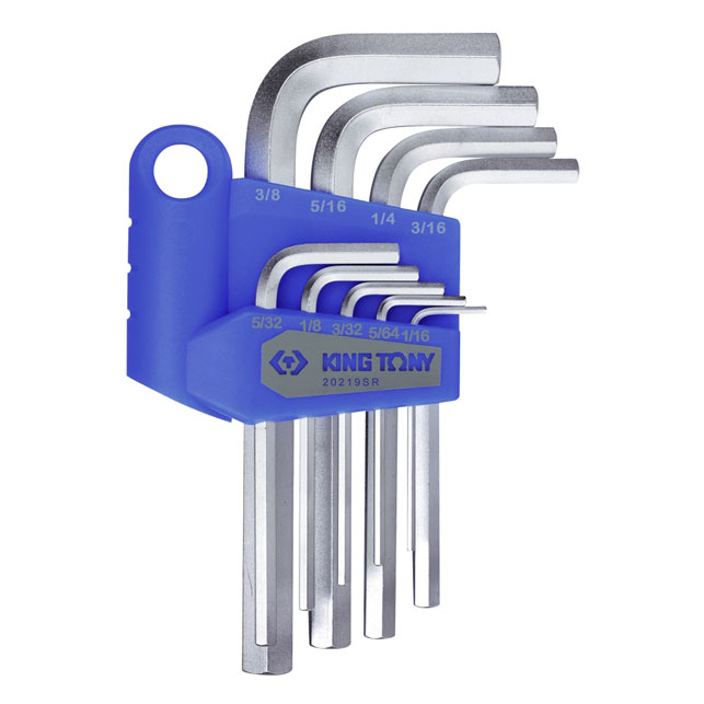 KING TONY Набор Г-образных шестигранников 1/16"-3/8", 9 предметов 20219SR