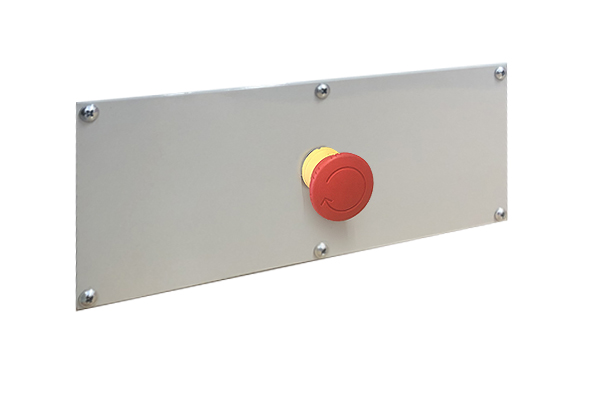 Панель для коммуникационного короба с аварийной кнопкой серая FERRUM 41.9117-7001