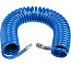 Шланг воздушный спиральный с фитингами рапид 20 м, 8х12 мм, 15 бар, ЗУБР Професиионал