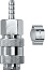 Переходник штуцер "елочка" 6 мм - рапид муфта, с хомутом KRAFTOOL